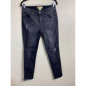 Democracy Black Ab Technology Womens Ankle Elastic Waist Denim Jeans size‎ 4
